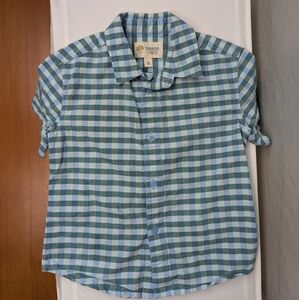 Tucker + Tate Green and Blue Plaid Button Down Shirt 3